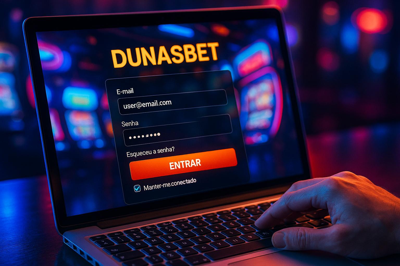 Criar uma nova Conta no plataforma DUNASBET